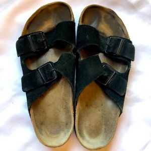 Birkenstocks, black double strap, good condition